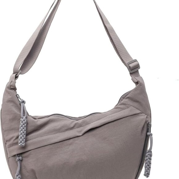Crescent Crossbody Bags for Women Nylon Slouchy Sling Hobo Bag,Spacious Dumpling - Picture 1 of 6